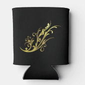 Rafraîchisseur Pour Canette Abstrait Faux Gold Flower Can Cooler (Dos)