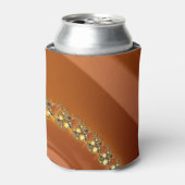 Rafraîchisseur Pour Canette Abstrait or Orange Dégradé Spiral Fractal (Can devant)