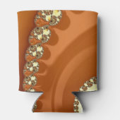 Rafraîchisseur Pour Canette Abstrait or Orange Dégradé Spiral Fractal (Dos)