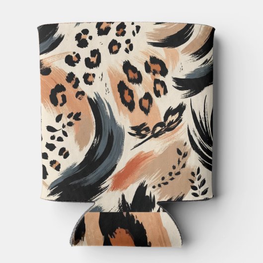 Rafraîchisseur Pour Canette Abstrait Poster de animal exotique peint Leopard (Dos)