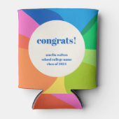 Rafraîchisseur Pour Canette Abstrait Rainbow Custom Graduation Félicitations (Devant)