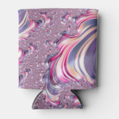Rafraîchisseur Pour Canette Abstrait rose pourpre spirale fractale (Devant)