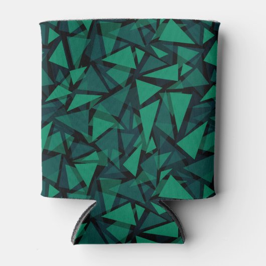 Rafraîchisseur Pour Canette Abstrait vert émeraude polygonale motif jeter pil (Devant)