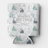 Rafraîchisseur Pour Canette Accueil confortable Noël Turquoise ID985 (Devant)