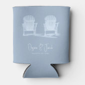 Rafraîchisseur Pour Canette Adirondack Chaises De Plage Dusty Bleu Blanc Maria (Devant)