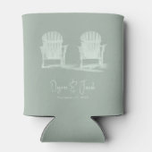Rafraîchisseur Pour Canette Adirondack Chaises De Plage Mariage Vert Sage (Dos)