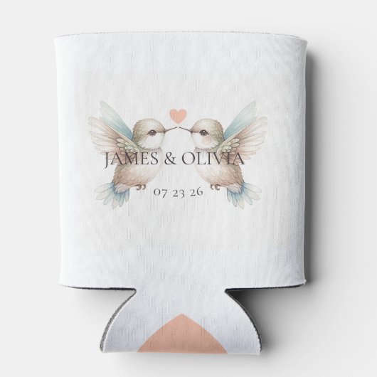Rafraîchisseur Pour Canette Adorable Hummingbirds Mariage Couple (Dos)