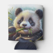 Rafraîchisseur Pour Canette Adorable Ours De Panda Mangeant Bambou (Dos)