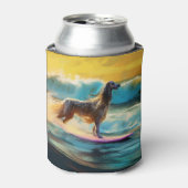 Rafraîchisseur Pour Canette Afghan Hound Beach Surf Peinture (Can devant)
