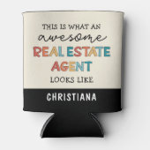 Rafraîchisseur Pour Canette Agent Immobilier Personnalisé Drôle Awesome Réalis (Devant)