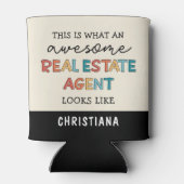 Rafraîchisseur Pour Canette Agent Immobilier Personnalisé Drôle Awesome Réalis (Dos)