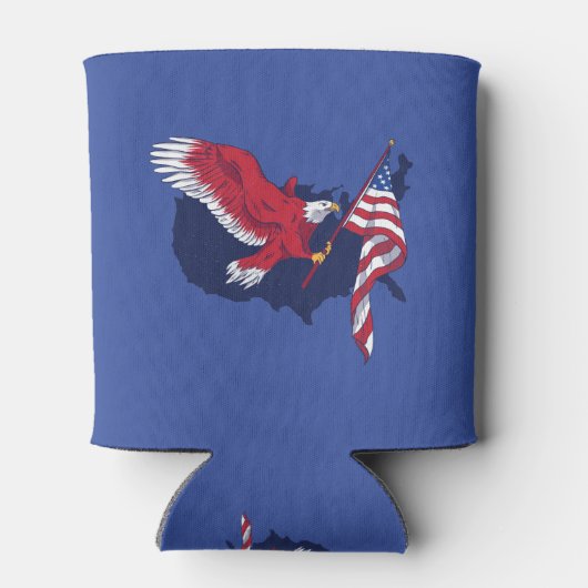 Rafraîchisseur Pour Canette Aigle à drapeau américain (Dos)