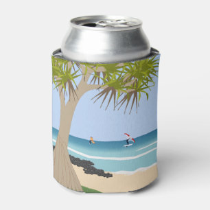 Rafraîchisseur Pour Canette Aile surfeurs à huile Pandanus Tree à la plage