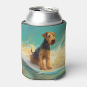 Rafraîchisseur Pour Canette Airedale Beach Surf Peinture (Can devant)