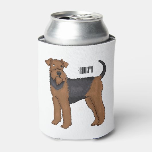 Rafraîchisseur Pour Canette Airedale terrier dog cartoon (Can devant)