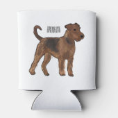 Rafraîchisseur Pour Canette Airedale terrier dog cartoon (Dos)