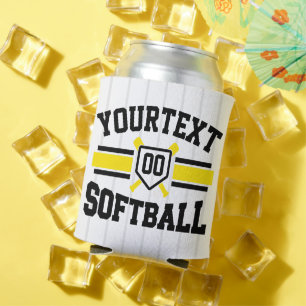 Rafraîchisseur Pour Canette AJOUT PERSONNALISÉ NOM Softball Player Varsity Tea