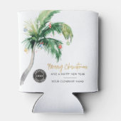 Rafraîchisseur Pour Canette Ajouter Business Logo Noël Palm Tree Holiday (Dos)