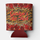 Rafraîchisseur Pour Canette Ajouter Le Nom Texte Elle Tigre Tiger Tirages Fleu (Dos)