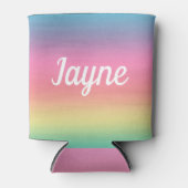 Rafraîchisseur Pour Canette Ajouter un nom. Arc-en-ciel Ombre. (Devant)