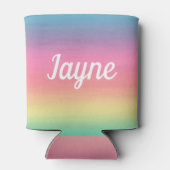 Rafraîchisseur Pour Canette Ajouter un nom. Arc-en-ciel Ombre. (Dos)