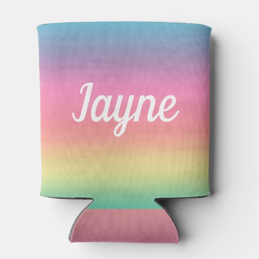 Rafraîchisseur Pour Canette Ajouter un nom. Arc-en-ciel Ombre. (Dos)