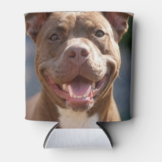 Rafraîchisseur Pour Canette Ajouter une Personnaliser photo Pit Bull (Devant)
