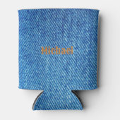 Rafraîchisseur Pour Canette Ajouter votre nom L'apparence de Blue Denim (Devant)