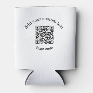Rafraîchisseur Pour Canette Ajoutez votre texte personnalisé code QR de numéri