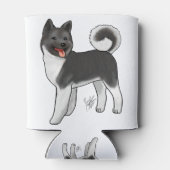 Rafraîchisseur Pour Canette Akita - Noir et Blanc (Dos)