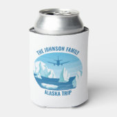 Rafraîchisseur Pour Canette Alaska Famille Vacances Custom Blue Glacier (Can devant)