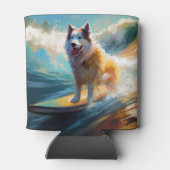 Rafraîchisseur Pour Canette Alaskan Malamute Beach Surf Peinture (Dos)