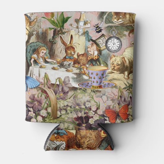 Rafraîchisseur Pour Canette Alice in Wonderland tea party characters (Devant)