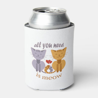Rafraîchisseur Pour Canette All you need is meow Valentine cats