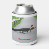 Rafraîchisseur Pour Canette Alligator Merry Christmas funny photo (Can devant)