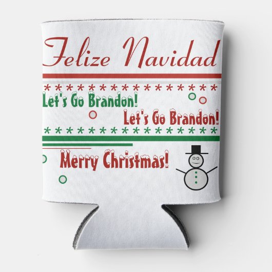 Rafraîchisseur Pour Canette Allons Brandon Noël peut refroidir (Devant)