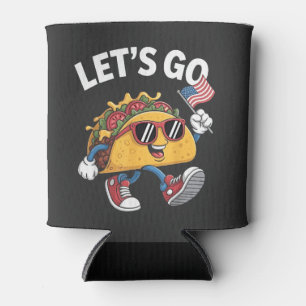 Rafraîchisseur Pour Canette Allons-y TACO Trump 4 Juillet Amoureux des Tacos