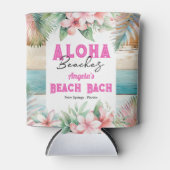 Rafraîchisseur Pour Canette Aloha Beach Tropical Bachelorette Party (Devant)