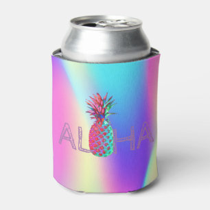 Rafraîchisseur Pour Canette Aloha Hawaiian Pineappa Ombre Holographique