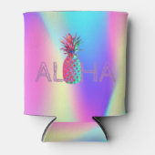 Rafraîchisseur Pour Canette Aloha Hawaiian Pineappa Ombre Holographique (Devant)