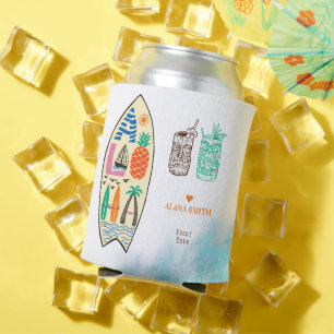 Rafraîchisseur Pour Canette Aloha TIKI Surfboard Tropical Luau Hawaiian Party