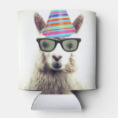 Rafraîchisseur Pour Canette Alpaca dans les lunettes et Casquette de fête (Dos)