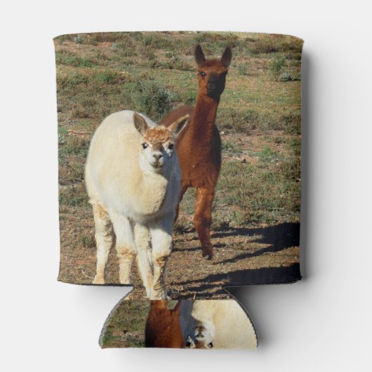 Rafraîchisseur Pour Canette Alpacas Brown Et Blancs (Dos)