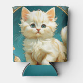 Rafraîchisseur Pour Canette Alphonse Mucha Art Nouveau Chat Blanc (Devant)