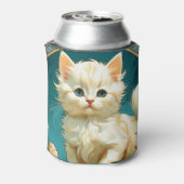 Rafraîchisseur Pour Canette Alphonse Mucha Art Nouveau Chat Blanc (Can Dos)