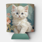 Rafraîchisseur Pour Canette Alphonse Mucha Style Chat blanc (Dos)