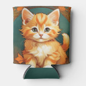 Rafraîchisseur Pour Canette Alphonse Mucha Style Chat orange (Devant)