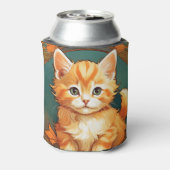 Rafraîchisseur Pour Canette Alphonse Mucha Style Chat orange (Can Dos)