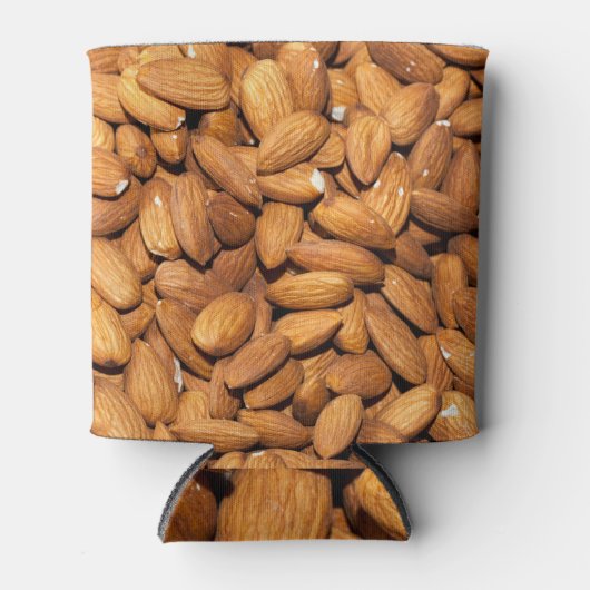 Rafraîchisseur Pour Canette Amandes grillées en gros plan : vue délicieuse. (Devant)