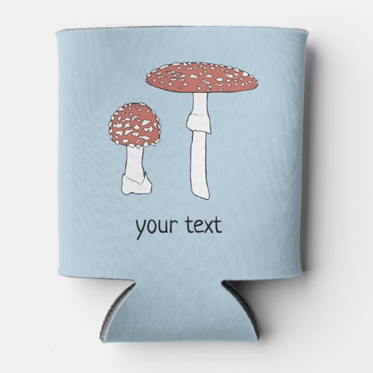 Rafraîchisseur Pour Canette Amanita Champignons Fun Fungi PERSONNALISER IT (Devant)